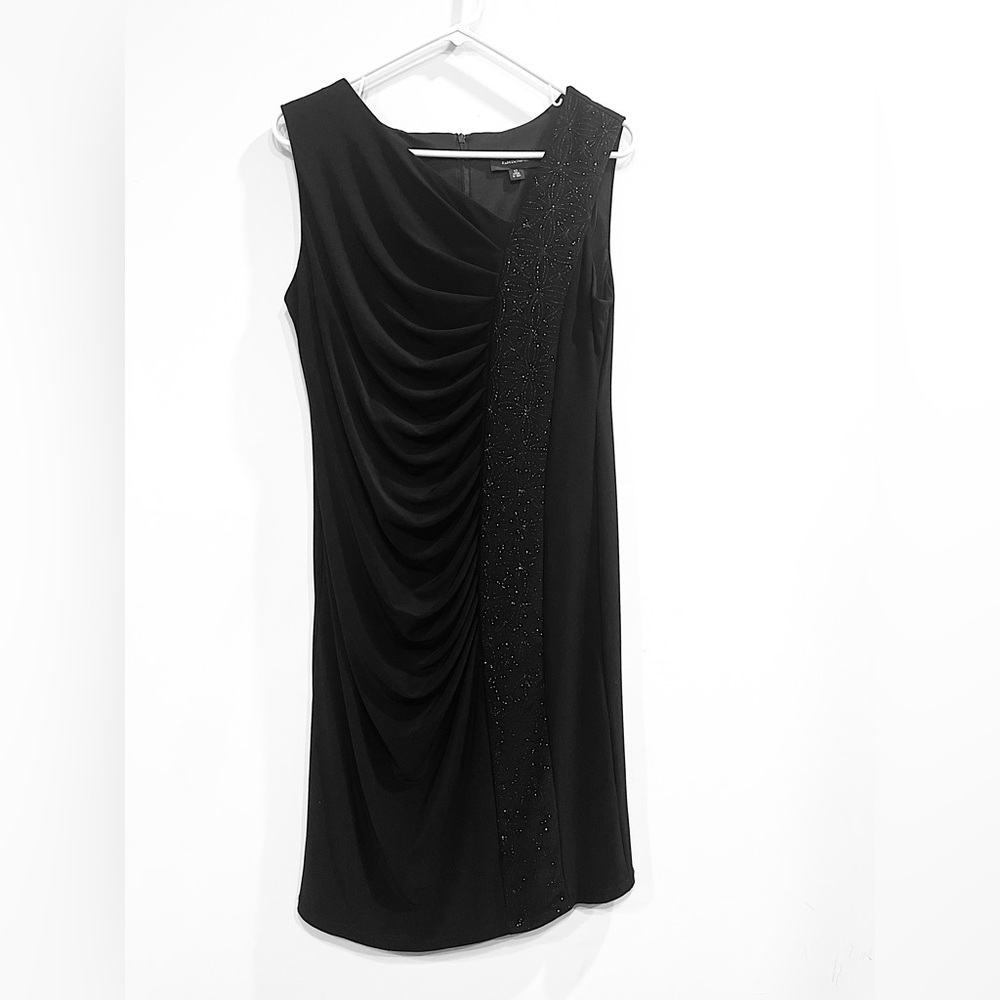Black formal dress with glitter detail